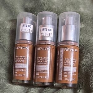 509 Sandalwood Set of 3 Revlon Illuminance Skin Caring Foundation